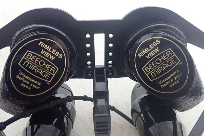Used Beecher Mirage 5.5x25 Wide Angle RimlessView Binocular Glasses w/ Bag, Wrench