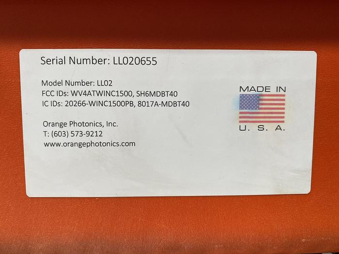 Used Orange Photonics LightLab LL02 Portable Chemical Analyzer