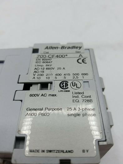 Used Allen Bradley 700-CF400* Ser A Control Relay