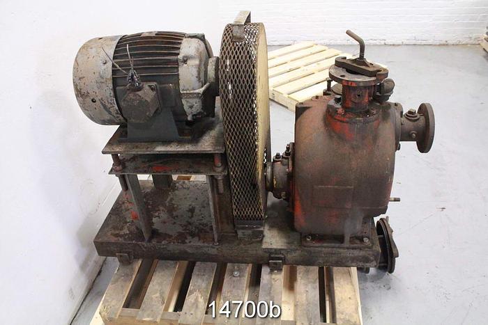 Used Gorman Rupp T3-A3B Trash Pump, with Delco Motor #14700
