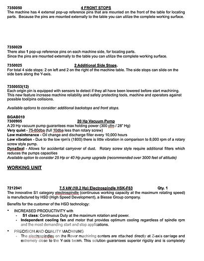Used 2005 Biesse Rover B 4.40 FT CNC Router