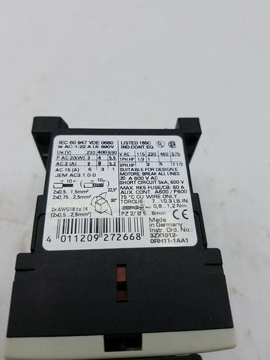 Used Siemens 3ZX1012-ORH11-1AA1, 3RH1911-2FA31