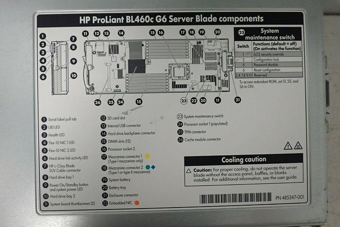 Used HP ProLiant BL460c G6 Server Blade