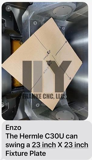 Used HERMLE C30U dynamic 5-Axis VMC 75 ATC