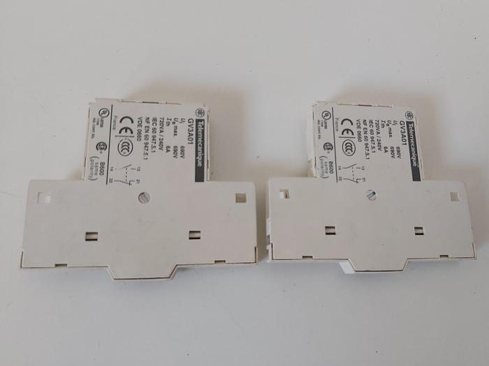 Gebraucht 3 Stück Hilfsschalter, 1x neu, 2 x gebraucht, GV3 A01, Telemechanique gebraucht