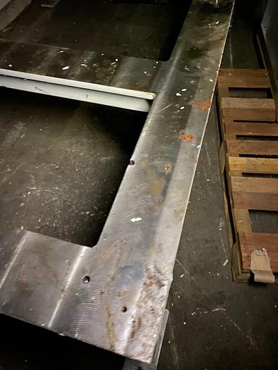 Used 110" L x 70" W x 32" H Layout Table Frame Custom Made