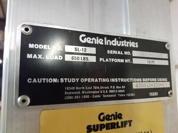 Used 1991 Genie SL-12 SuperLift