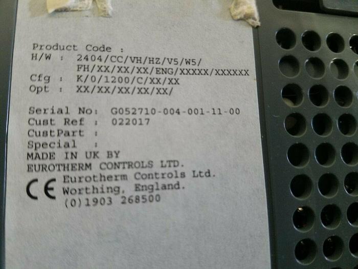 Used Eurotherm 2404 Process Controller 2404/CC/VH/HZ/V5/W5/FH/XX/XX/XX/ENG