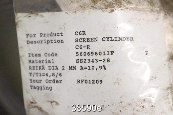 Unused Andritz C6R Moduscreen Basket, 0.079" (2 mm) Holes, Stainless Steel #38590