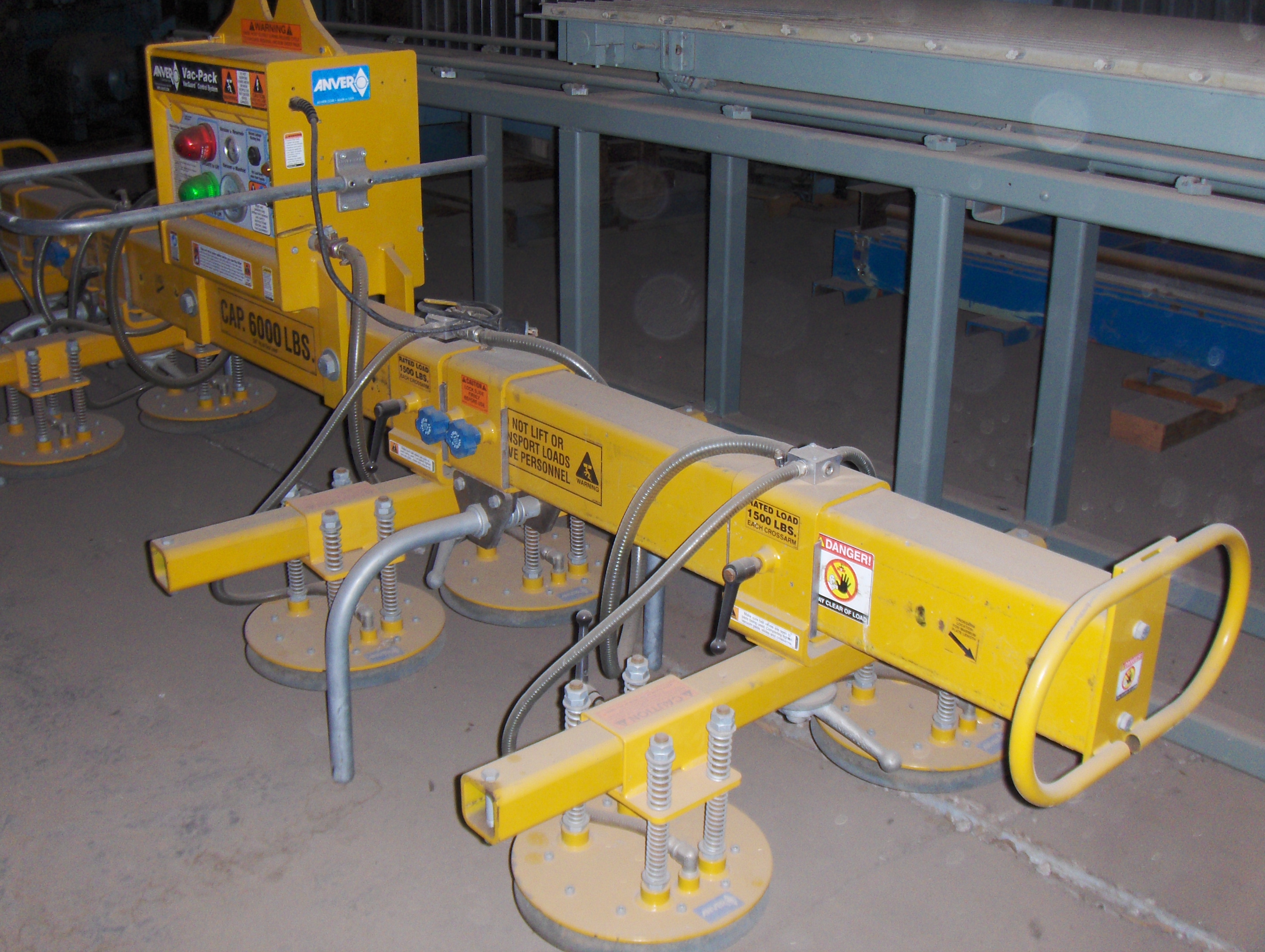 Used 6,000 lb. Anver Vacuum Type Sheet Lifter
