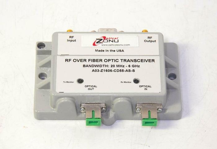 Used Optical Zonu A03-Z1606-CD55-AS-S Ultra Broadband RF Over Fiber Transceiver 7842