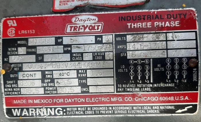 Used Conveyor, Pneumatic, Vac-U-Max, Mdl 05003, S/st, 5 HP #S744398