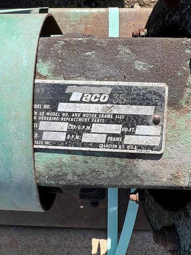 Used Pump, Centrif., 7.5 HP, 3" In / 2.5" Out, TACO, FM Series#C744905