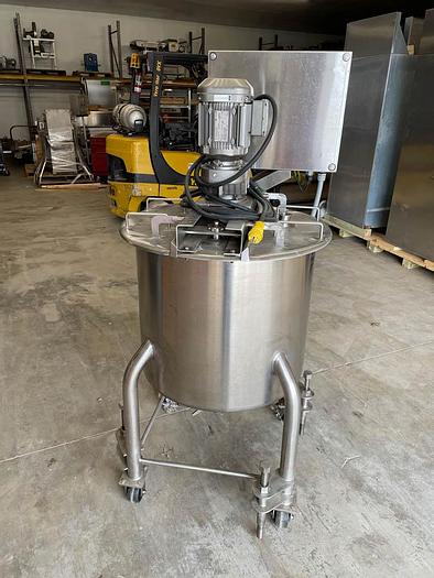 Used 50 Gallon Custom Stainless Steel Mix Tank With Agitation