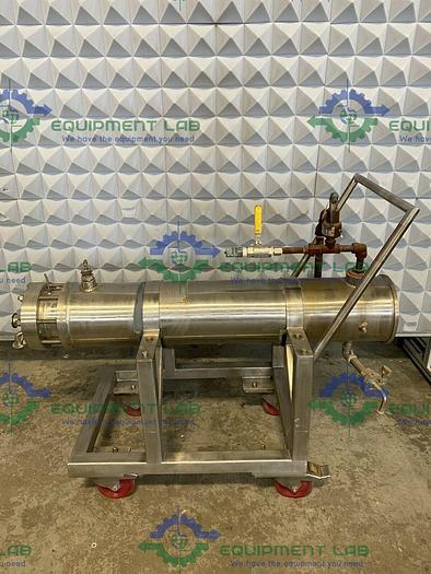 Used Enerquip  Sanitary Stainless Steel Shell and Tube Heat Exchanger on Rolling Cart