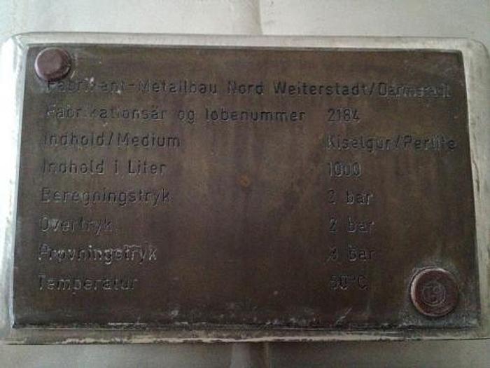 Used 1000 liters modtagetank / cyklon