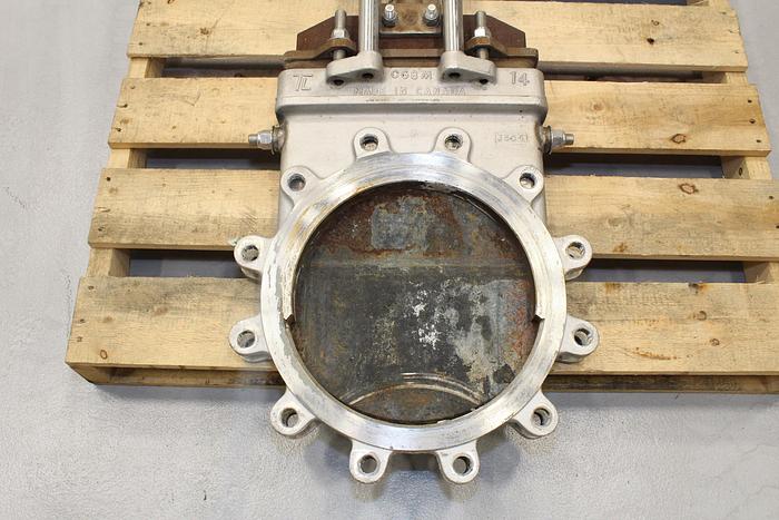 Used True Line 14" Hand Operated Knife Gate Valve #43967