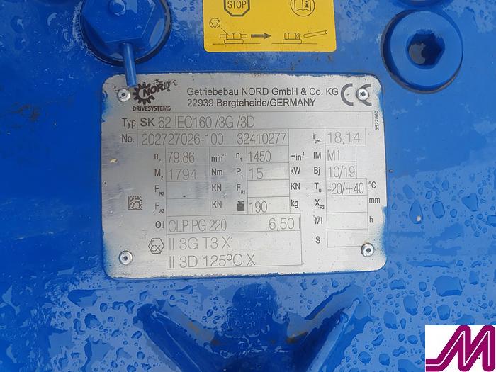 Refurbished 2019 Mono W084 Wide Throat Stainless Steel Progressive Cavity Pump with Screw Auger