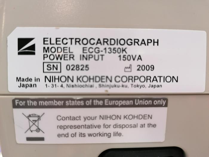 Used ELECTROCARDIOGRAPH ECG-1350K