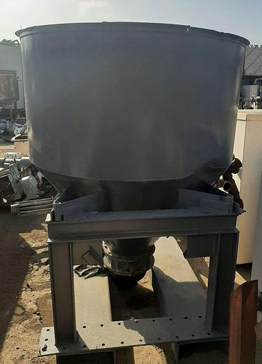 Used Bin, 45 CF, C/st, 53" x 55", Cone Bottom, Portable #S744335