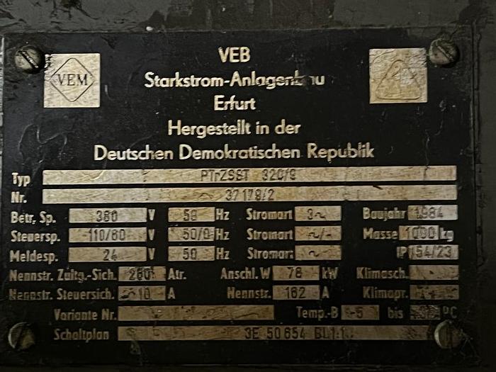 Used Press Transfer Mechanical Erfurt, Germany PTRZSST320/9/400