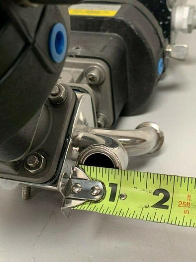 Used 2 ITT Sherotec 3-way Stainless Steel Valve w/ Position Monitors & 1" Fittings