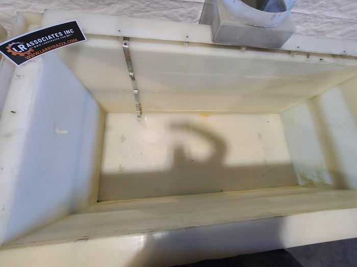 Used Polypro Tank Double Wall side and bottom support 70" x 28" x 29" Built-in Exhaust Duct