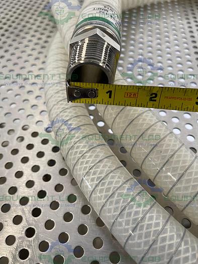 Used Sani Tech  STHT-WR-0750 132" Silicone Hose w/ 1" Male Threaded Fittings