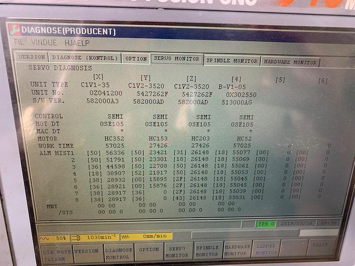 Brugt FABRIKAT MAZAK, MODEL VTC 200 C - ÅRGANG 2001