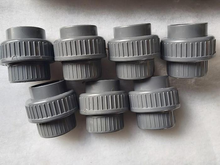 33 Stück Klebefittinge, PVC U, d50mm, DN40, PN 16, GF, neu