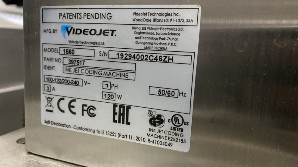 Used Videojet inkjet coding machine