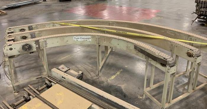 Used 90 DEGREE 3-FLAT CHAIN TURN CONVEYOR