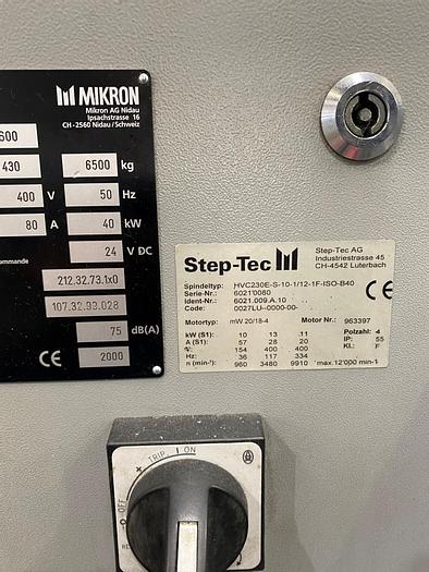 Used 2000 Mikron UCP 600 5 Axis Machining Center