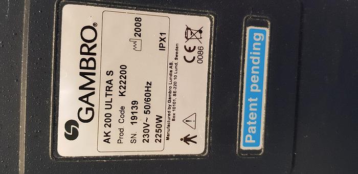 Gebraucht GAMBRO System AK 200 Ultra S Dialysegerät