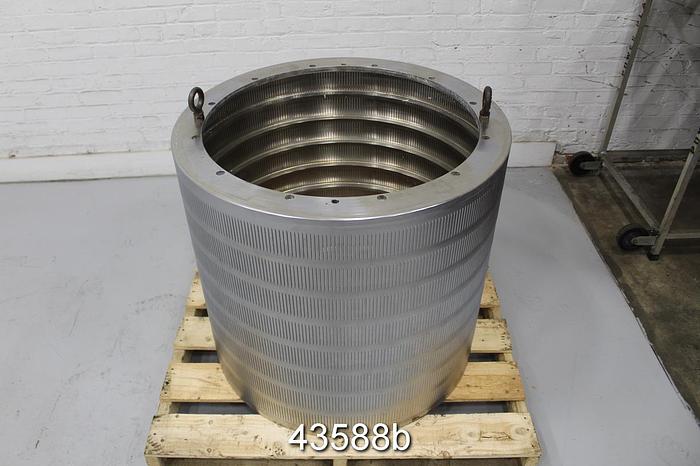 Used Black Clawson SPH 800 Stainless Steel Pressure Screen Basket, 0.28mm Slots #43588