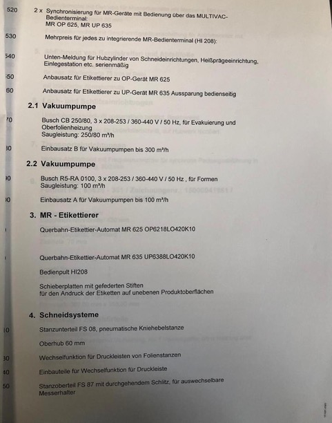 Used Multivac paper skin-pack thermoformer.