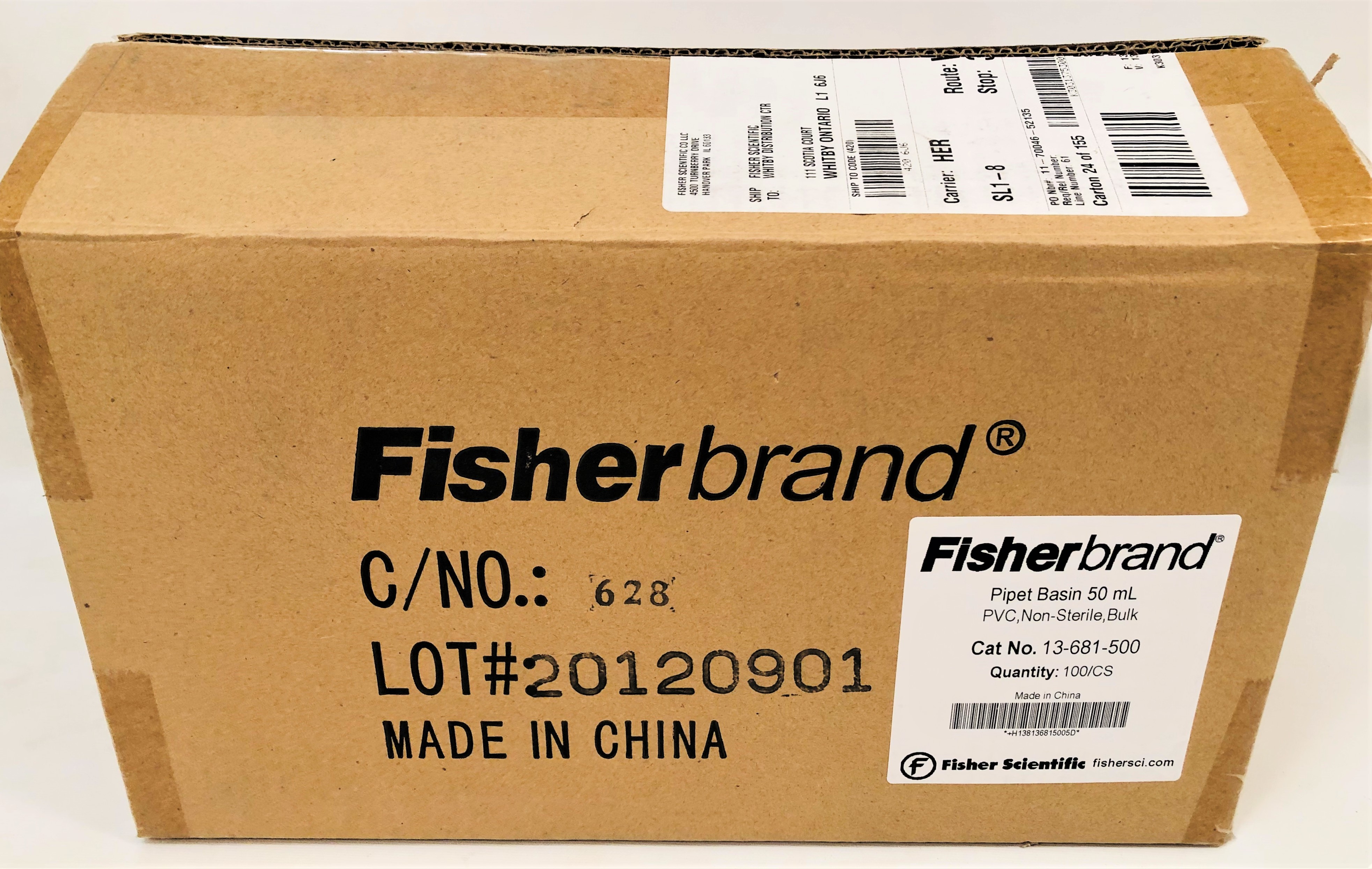 New Open Box Fisherbrand 13-681-500 Pipette Basin - 50mL (Box of 100)