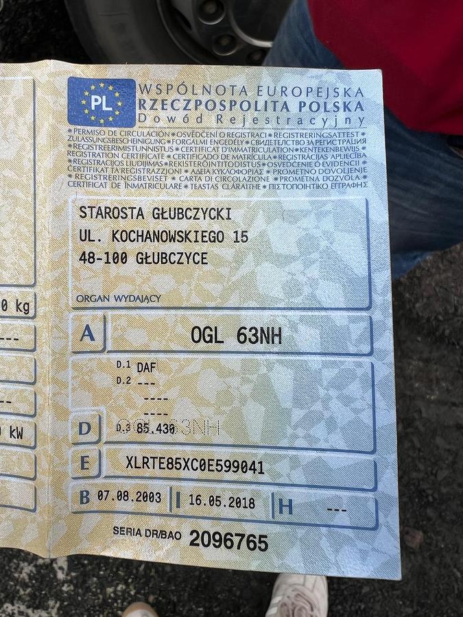 Used 2003 DAF 85 cf 430 , eur3/4 , manual gear