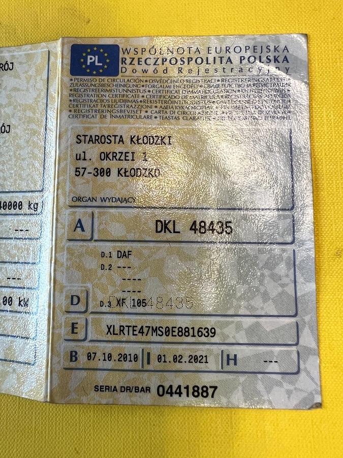 Used 2010 DAF 105 XF , AUTOMATIK