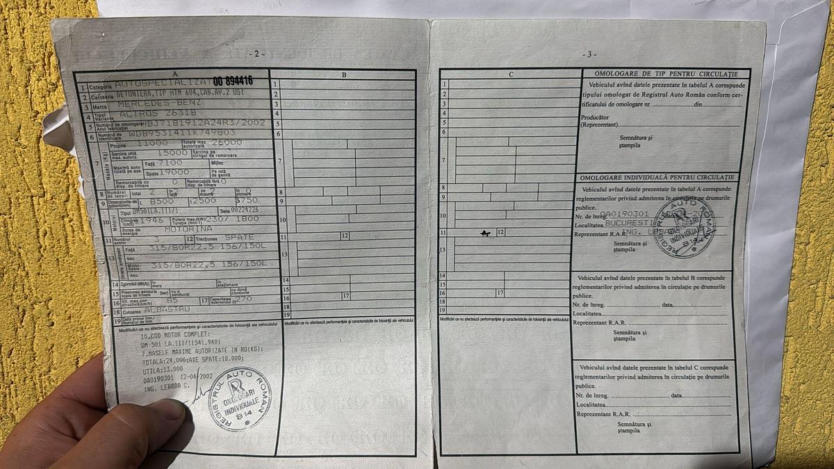 Used 2002 MERCEDES 2631 6x4 full steel