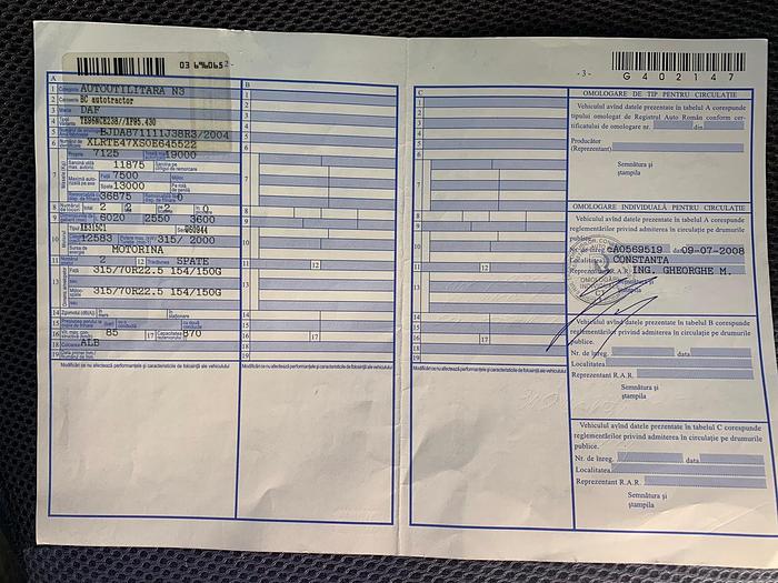 Used 2004 DAF 95.430 XF manual , eur 4