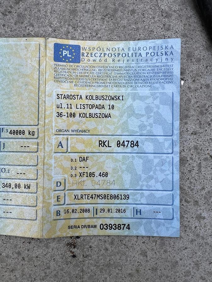 Used 2008 DAF 105XF460, eur5,automatic
