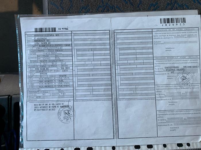 Used 1998 RENAULT MAGNUM 430 , manual gear , manual pump