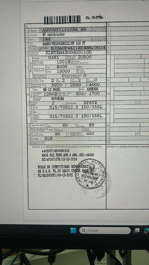 Used 2014 DAF 106 XF 410 , EUR6, MANUAL GEAR