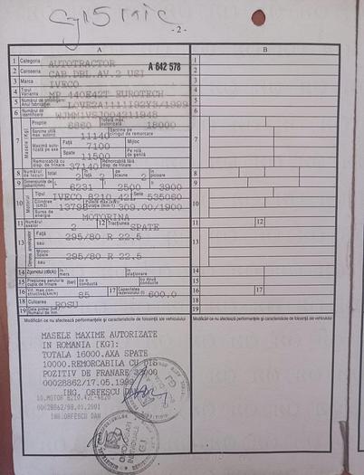 Used 1999 IVECO eurotech 440E 42 , manaul pump , eur 2