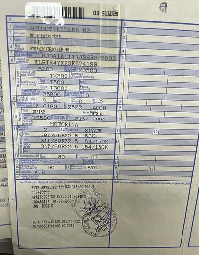 Used 2001 DAF XF 95.430, eur 3 , manual gear