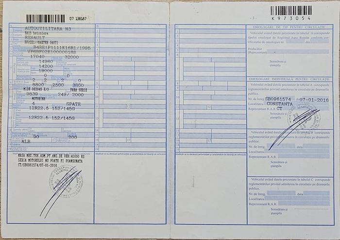 Used 1995 RENAULT MAXTER G340TI 8X4 CHASSIS