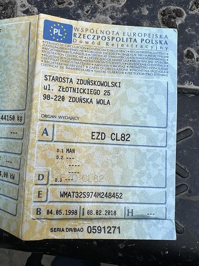 Used 1998 MAN 19.403, manual pump