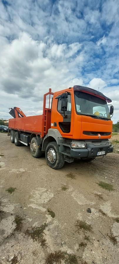 Used 2002 Renault Kerax 350 8x4 with 16 TON PALFINGER CRANE