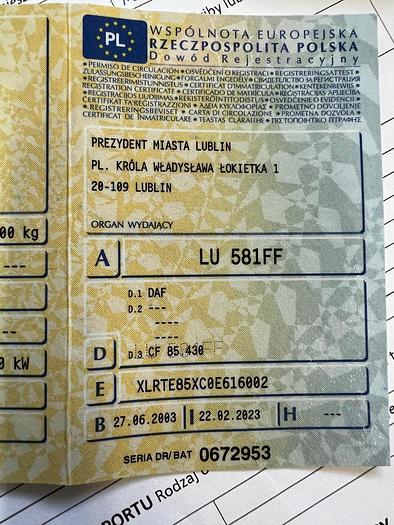 Used 2003 DAF 85 CF 430 , eur3/4 , manual gear